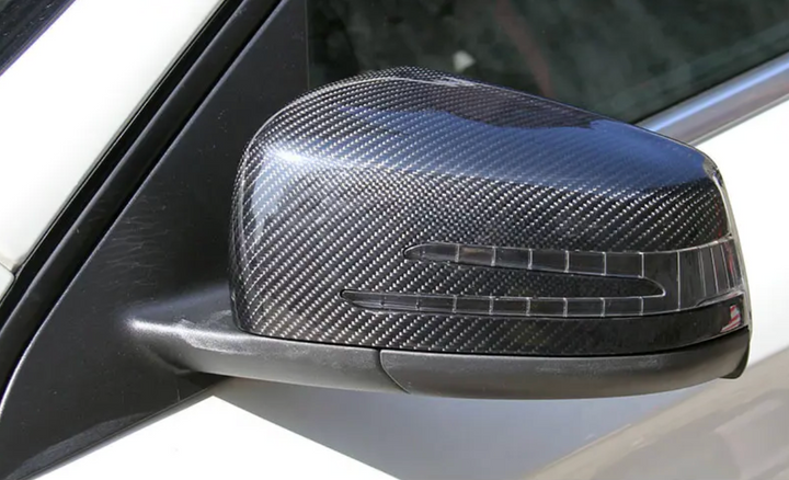 M-Design Carbon Fiber Mirror Cap Set - Mercedes Benz C-Class W204