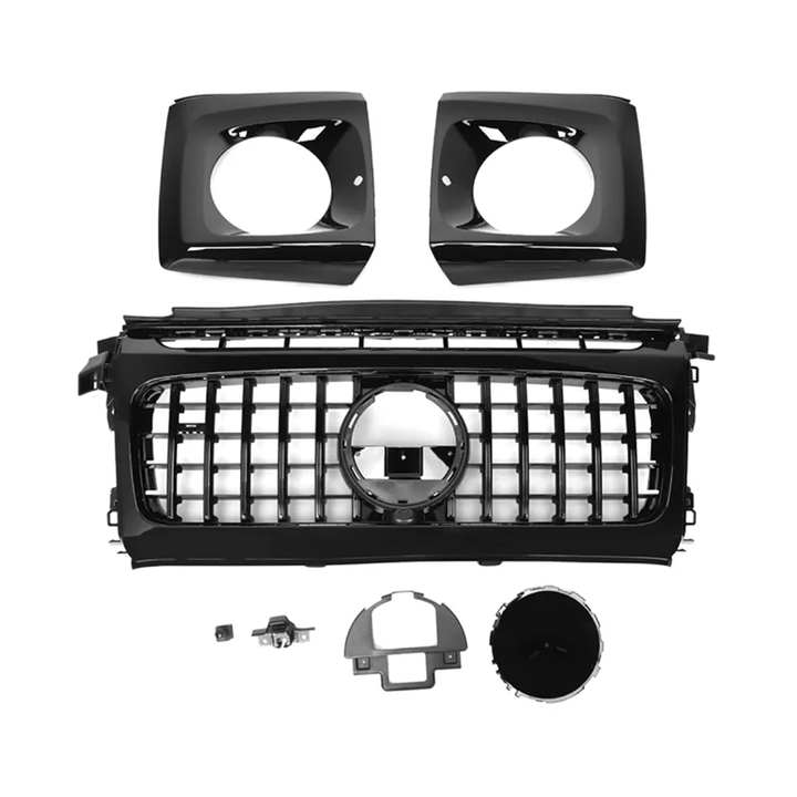 ABS Gloss Black Front Grille Set - Mercedes-Benz G-Class AMG W463/4