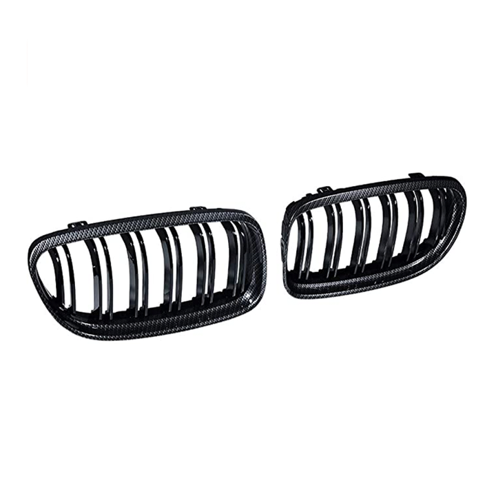 Carbon Fiber Dual Slat Kidney Grille Set - BMW E9X 3-Series & M3