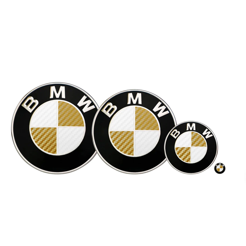 BMW Badge Decals Carbon Fiber Print (Multi-Colors)