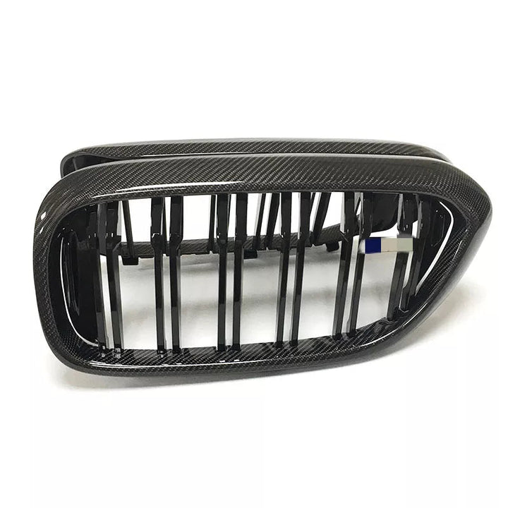 Carbon Fiber Dual Slat Kidney Grille Set - BMW F90 M5