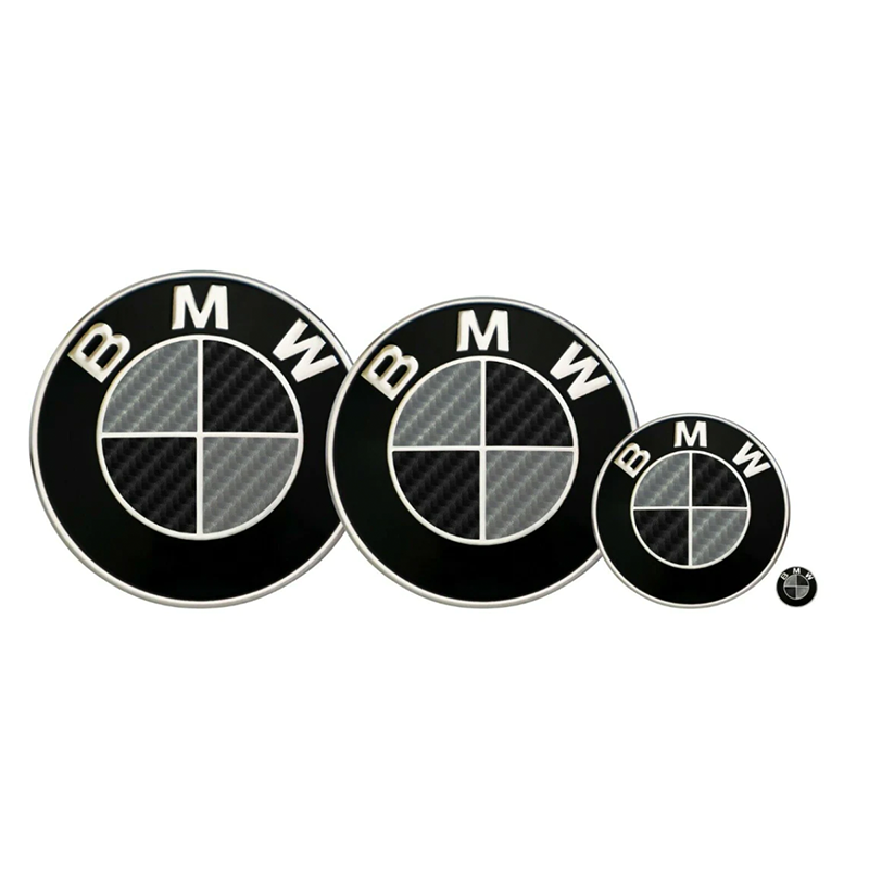 BMW Badge Decals Carbon Fiber Print (Multi-Colors)