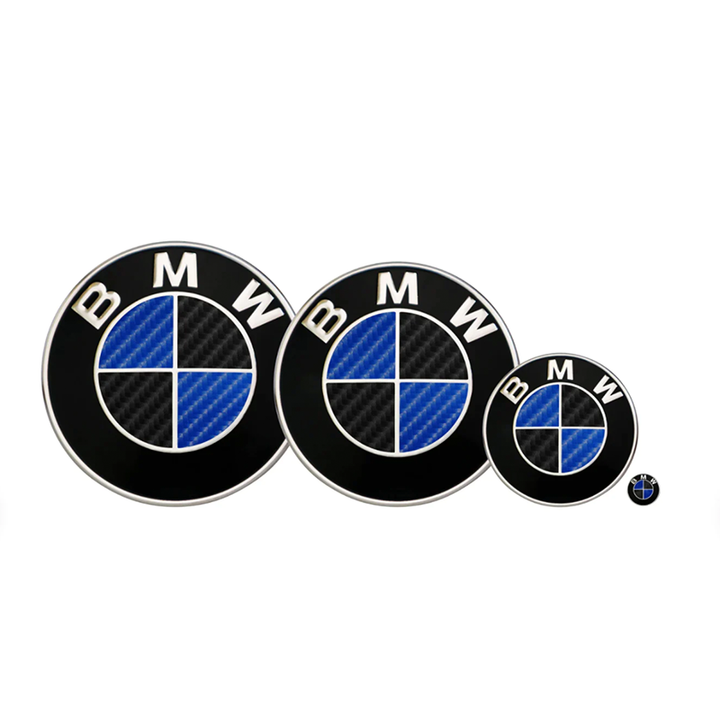 BMW Badge Decals Carbon Fiber Print (Multi-Colors)