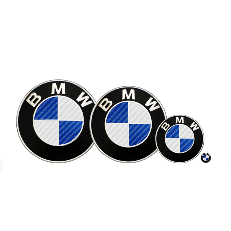 BMW Badge Decals Carbon Fiber Print (Multi-Colors)