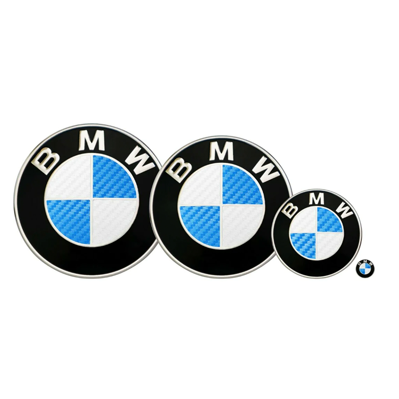 BMW Badge Decals Carbon Fiber Print (Multi-Colors)