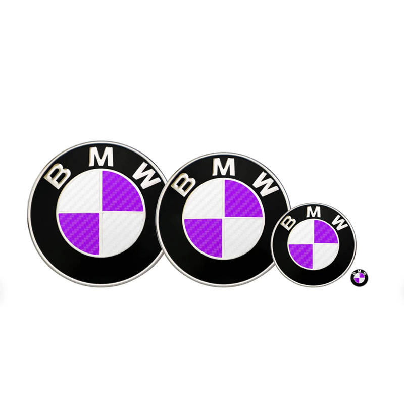 BMW Badge Decals Carbon Fiber Print (Multi-Colors)