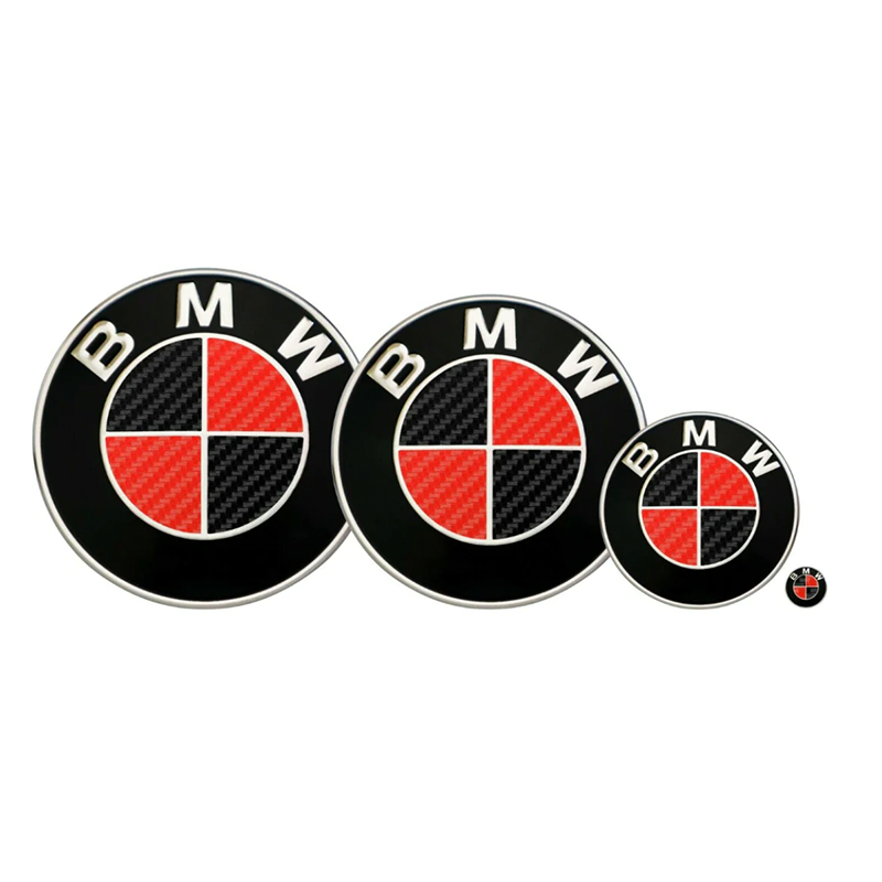 BMW Badge Decals Carbon Fiber Print (Multi-Colors)