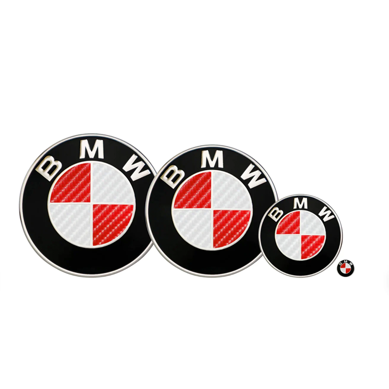 BMW Badge Decals Carbon Fiber Print (Multi-Colors)