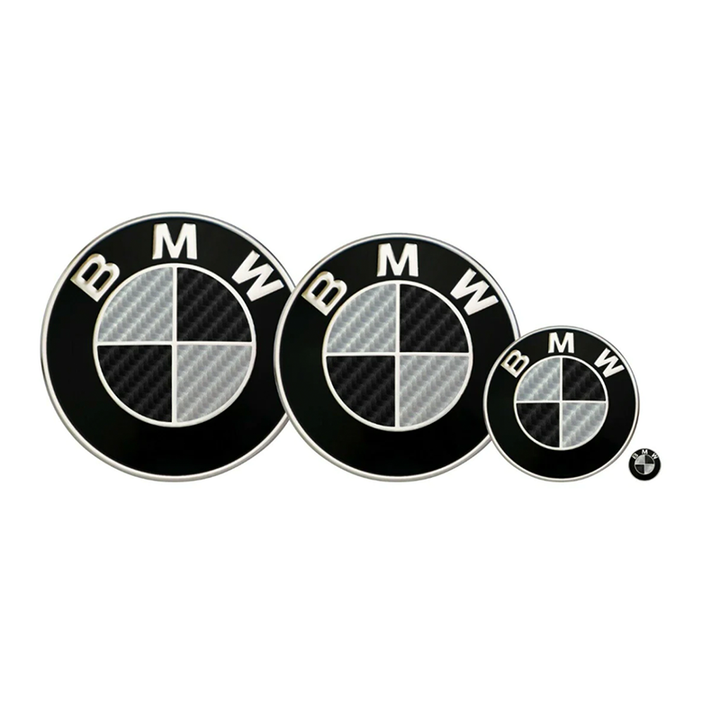 BMW Badge Decals Carbon Fiber Print (Multi-Colors)