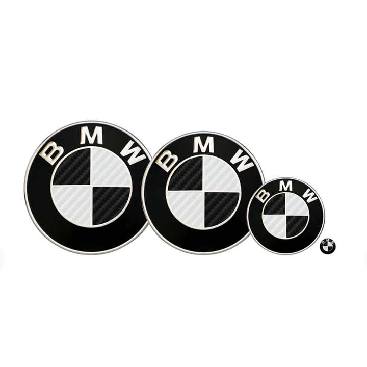 BMW Badge Decals Carbon Fiber Print (Multi-Colors)