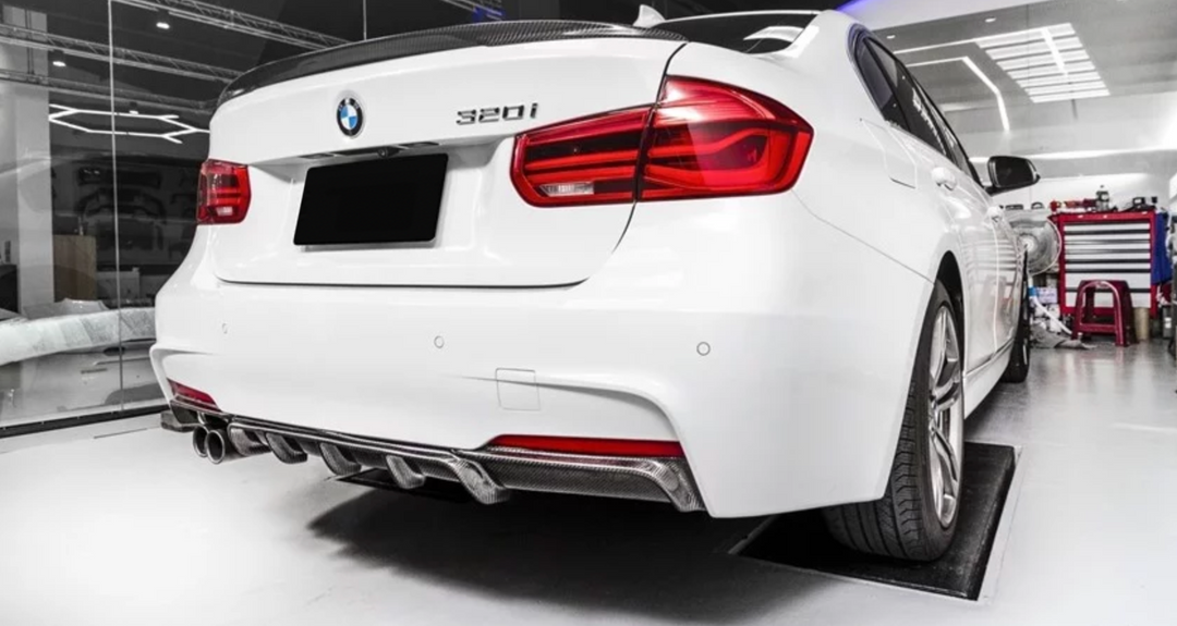 M-Performance Single Exit Carbon Fiber Rear Diffuser  - BMW F30/F31